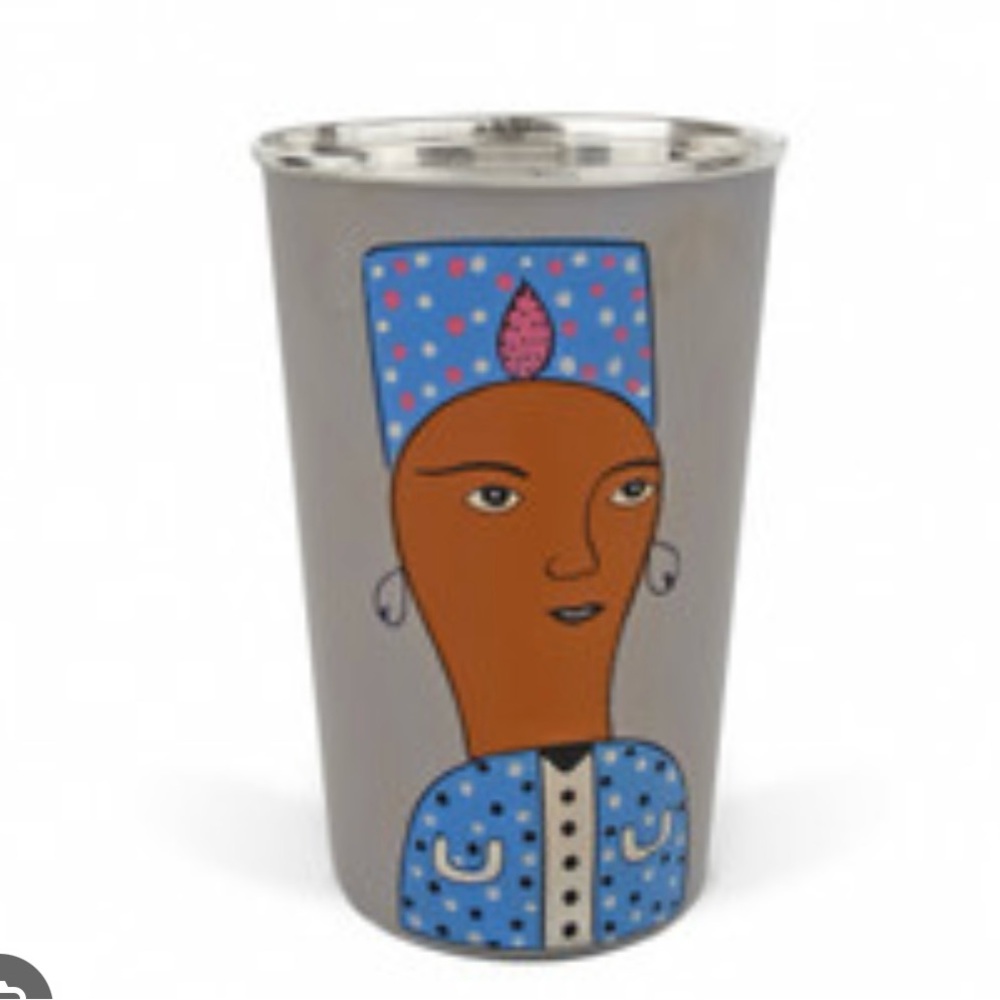 Artistic Gray and Blue Tumbler